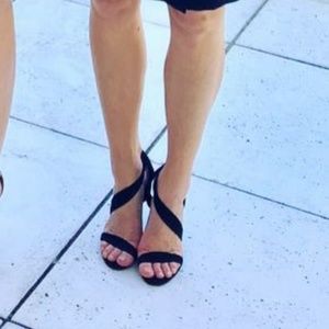 Schutz suede stiletto heels